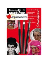 Set aus drei kleinen Pinseln