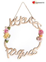 Lampada a sospensione in legno Joyeuses Pâques