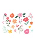 Tatouages temporaires Fleurs - 19 pièces