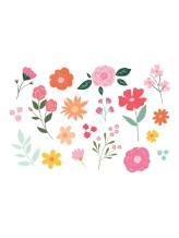 Temporary tattoos Flowers - 19 pieces Temporary tattoos Flowers - 19 pieces