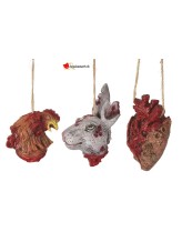 Animal head or heart to hang - random pattern Animal head or heart to hang - random pattern
