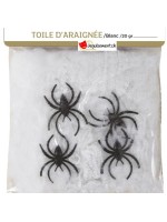 Toile d'araignée avec araignées en plastique - 20gr