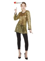 Tunic with gold sequins