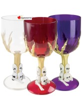 Glas mit Stiel Skelett - 17cm - 1 Stück