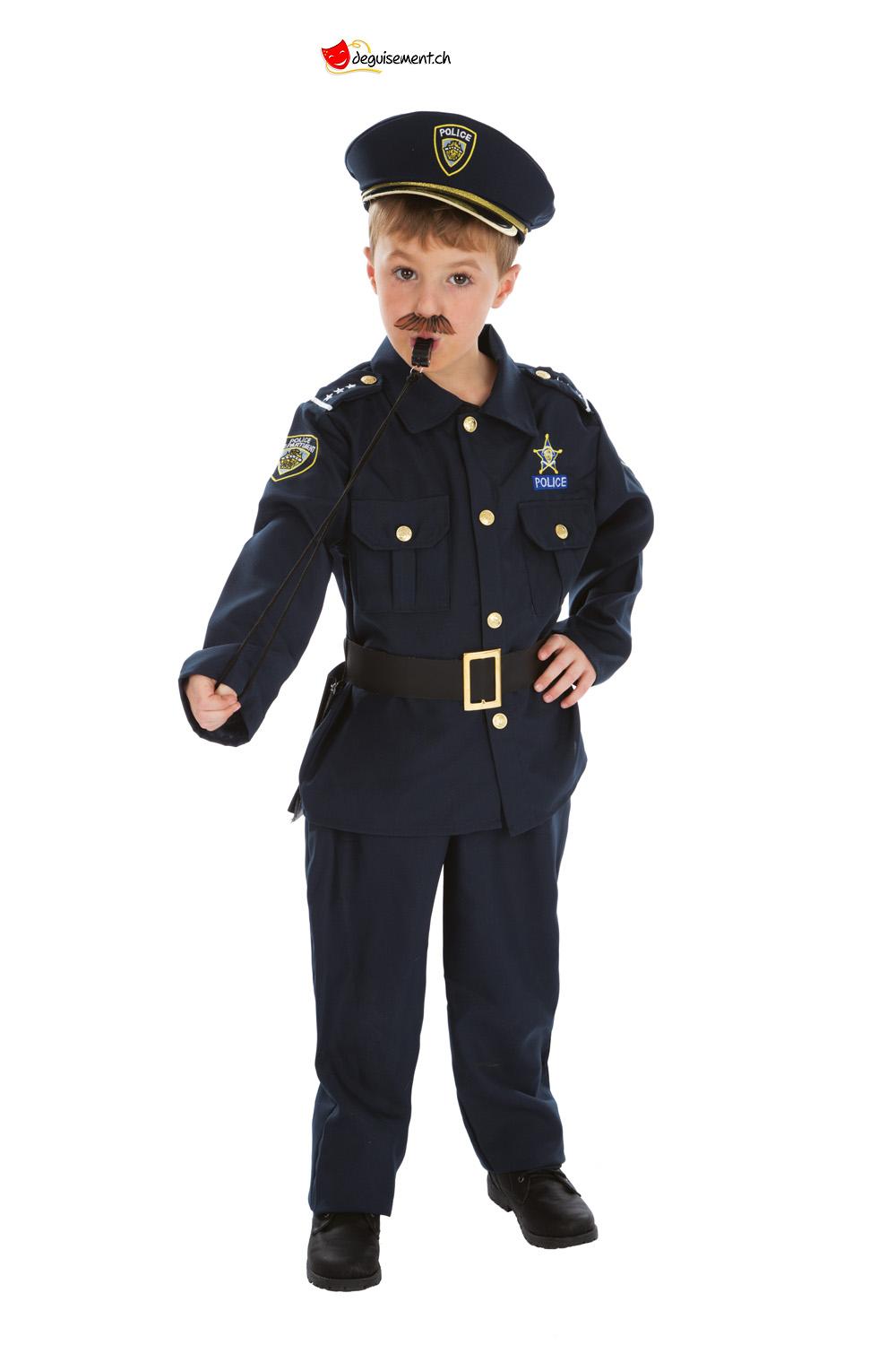 Costume de police américain pour garçons, uniforme de flic pour